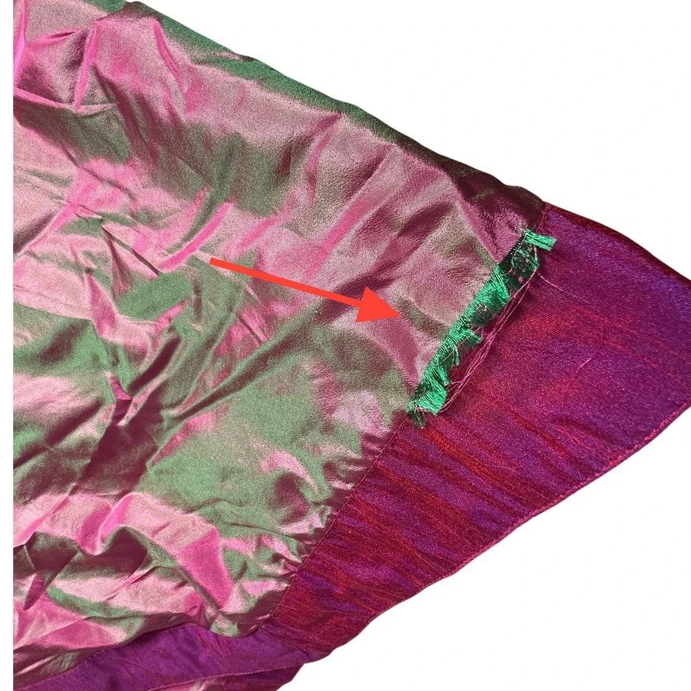 Vintage Iridescent Magenta Table Runner Y2K Fairy Boho Whimsical Witchy 92x24